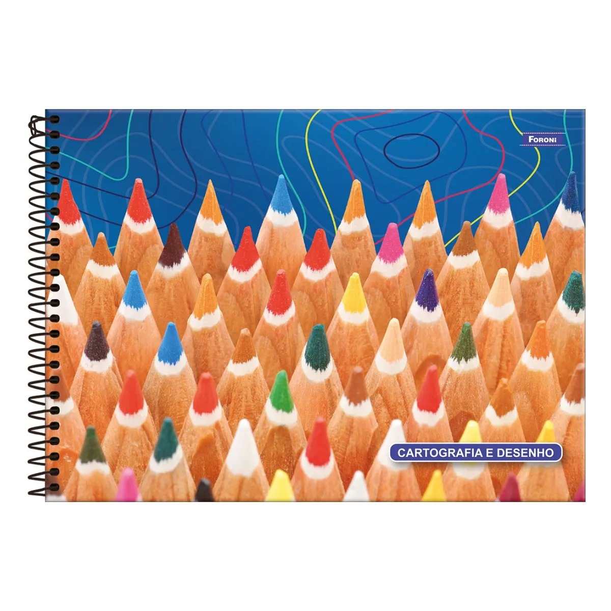 CADERNO CARTOGRAFIA/DESENHO C.D. 96FLS FORONI